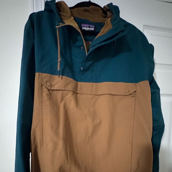 Patagonia Other - Patagonia Men’s Isthmus Anorak Pullover Jacket, XXL - Blue/Tan Colorblock